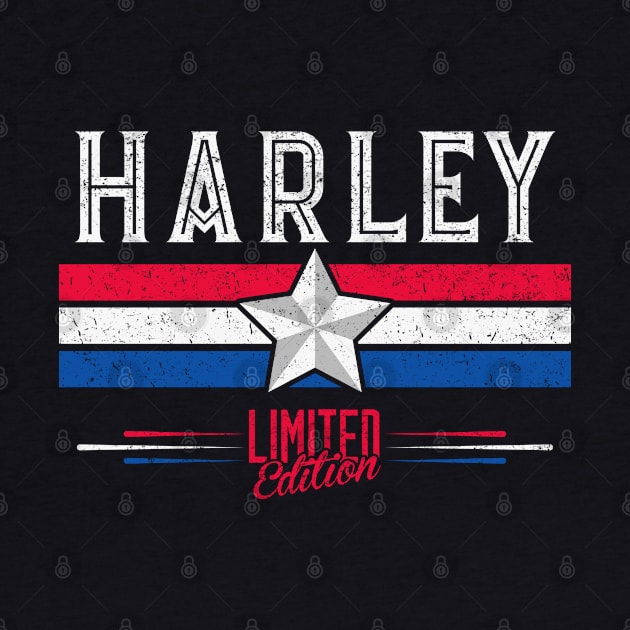 Harley Name Limited Edition Vintage Retro Customized Personalized Custom Named Harley Gift by CreativeShirt